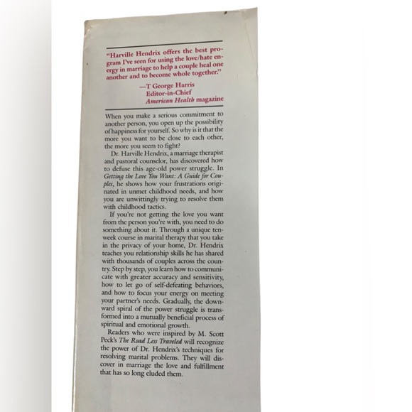 Getting the Love you want A Guide for Couples hard cover Book - Picture 7 of 7